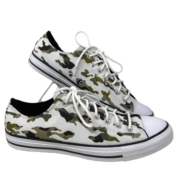Converse Other - Converse Ctas OX Low Top Khaki White Canvas Men’s Size Sneakers Custom 166177F